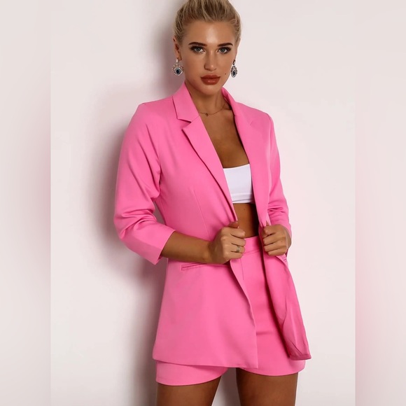 Source Unknown Jackets & Blazers - Pink jacket and shorts set